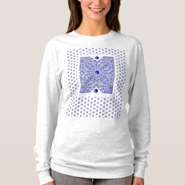 Camiseta Azul de encaje cerámico de Grecia (Anverso)