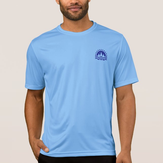 Camiseta azul de estilo de vida de Explorador de E (Anverso)
