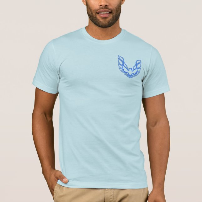 Camiseta Azul de Firebird. Transporte (Anverso)