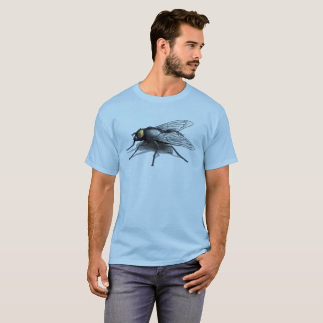 Camiseta azul de Fly Buddy (Anverso completo)