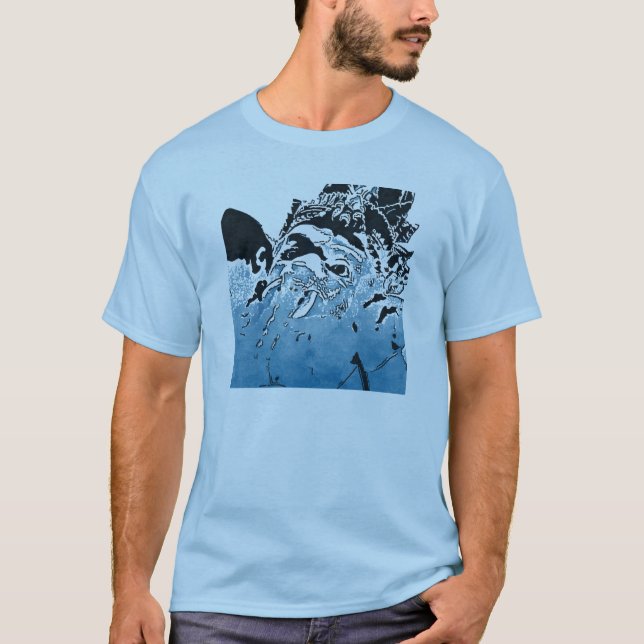 Camiseta azul de Ganesha (Anverso)