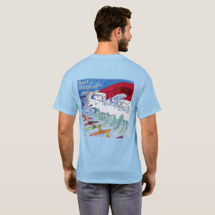 Camiseta azul de hombre Surf Magnet parte trasera