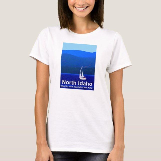 Camiseta Azul de Idaho del Norte (Anverso)