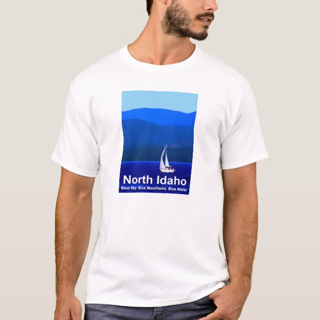 Camiseta Azul de Idaho del Norte (Anverso)