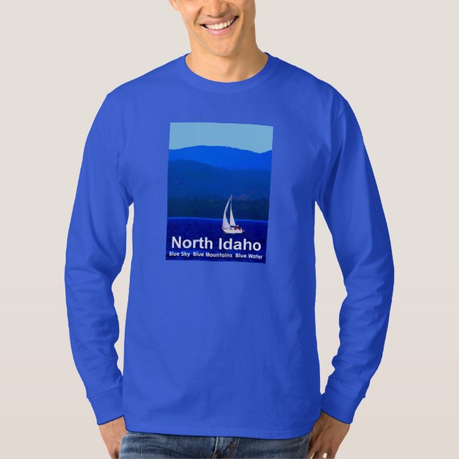 Camiseta Azul de Idaho del Norte (Anverso)