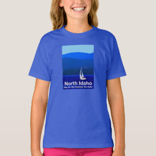 Camiseta Azul de Idaho del Norte