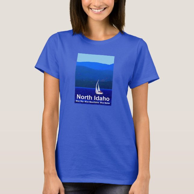 Camiseta Azul de Idaho del Norte (Anverso)