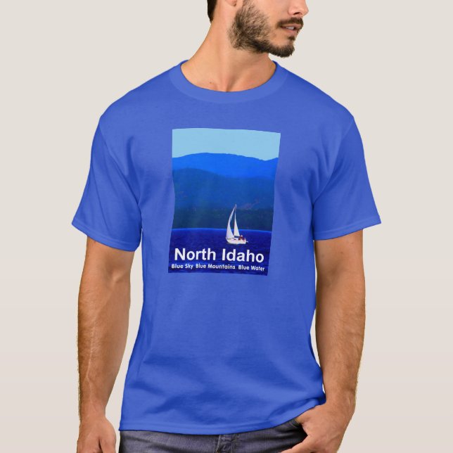 Camiseta Azul de Idaho del Norte (Anverso)