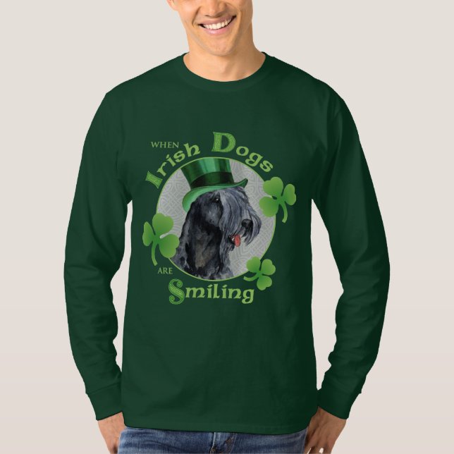 Camiseta Azul de Kerry del día de St Patrick Terrier (Anverso)