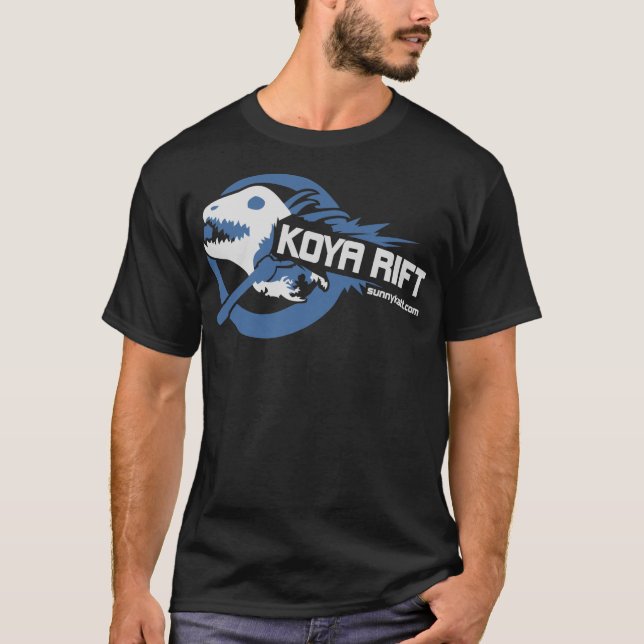 Camiseta Azul de la grieta de Koya (G2) (oscuridad) (Anverso)