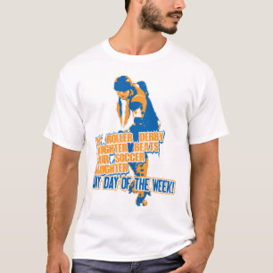 Camiseta Azul de la hija de Derby del rodillo