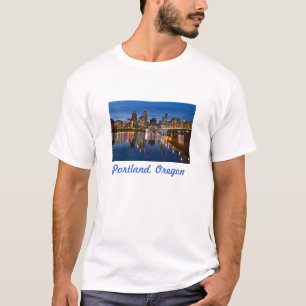 Camiseta azul de la hora de la ciudad de Portland