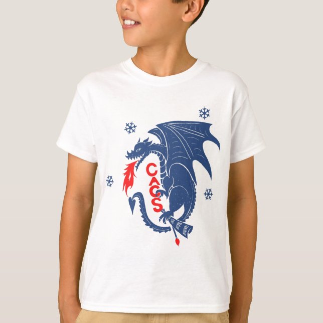 Camiseta azul de la juventud del dragón (Anverso)