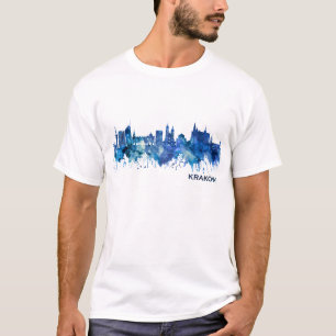 Camiseta Azul de la Línea Azul de Cracovia Polonia
