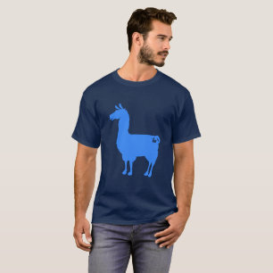 Camiseta azul de la llama