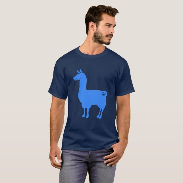 Camiseta azul de la llama (Anverso completo)