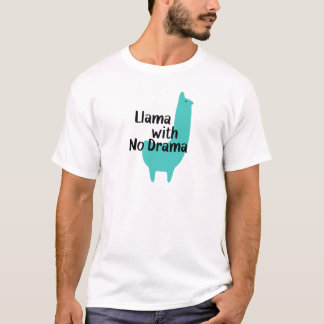 Camiseta azul de la llama