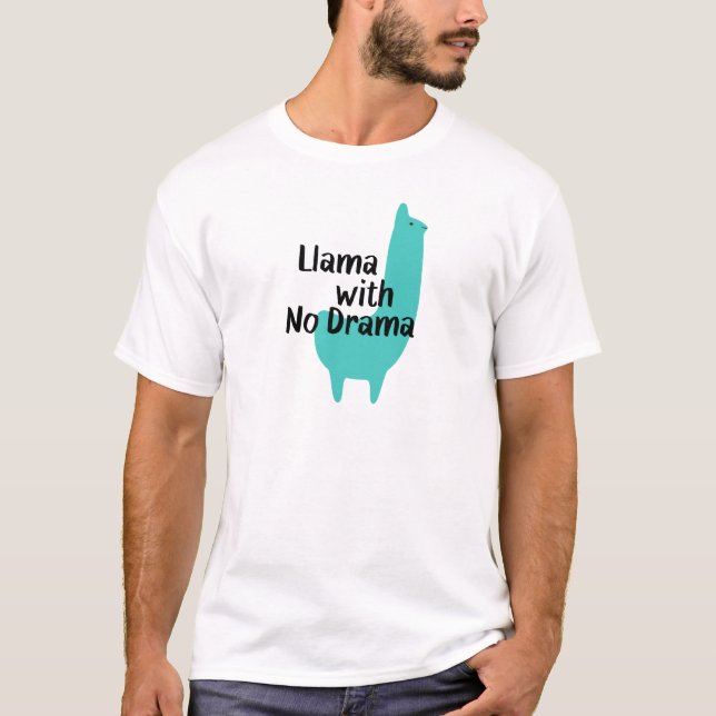 Camiseta azul de la llama (Anverso)