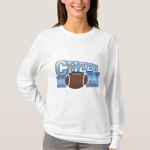 Camiseta azul de la mamá de la alegría del fútb