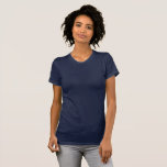 Camiseta azul de la marina de mujeres / Personaliz<br><div class="desc">Camiseta de mujer: Crea tu propia camiseta personalizado con texto. Ajustes fáciles (botón Editar diseño) añadiendo más texto,  colores de fondo o más imágenes.</div>