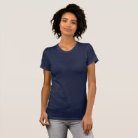 Camiseta azul de la marina de mujeres / Personaliz