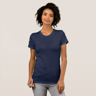 Camiseta azul de la marina de mujeres / Personaliz