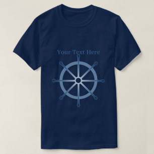 Camiseta azul de la Marina Personalizado de la rue