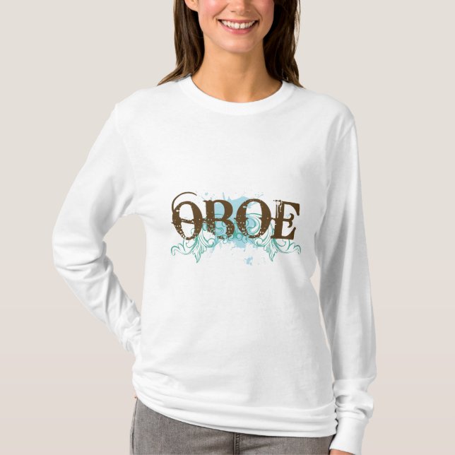 Camiseta azul de la música de Oboe (Anverso)