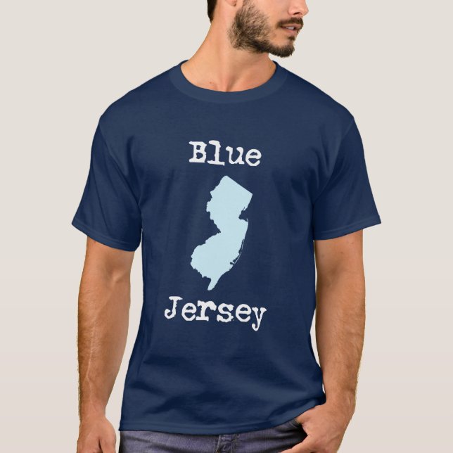 Camiseta azul de la oscuridad del jersey (Anverso)