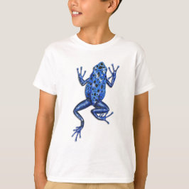 Camiseta azul de la rana de la flecha del veneno