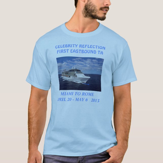 Camiseta Azul de la reflexión TA de la celebridad (Anverso)