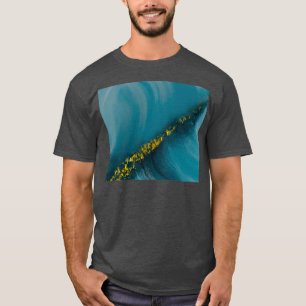 Camiseta azul de la represa abstracta de alquimia