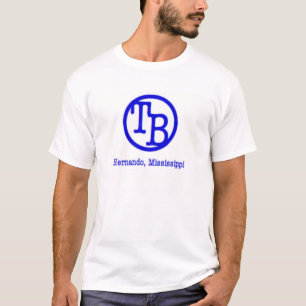 Camiseta azul de la TB del círculo