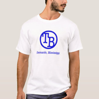 Camiseta azul de la TB del círculo