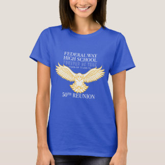 Camiseta azul de las mujeres