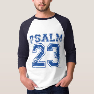 Camiseta azul de los deportes del salmo 23