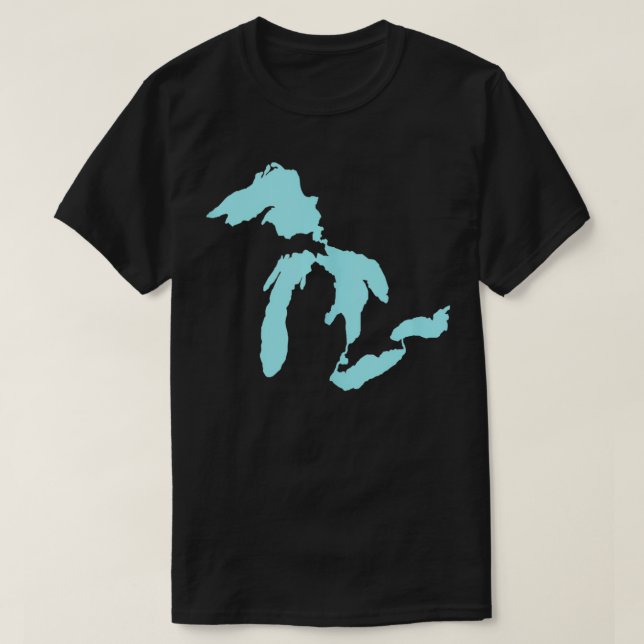 Camiseta Azul de los Grandes Lagos (Diseño del anverso)