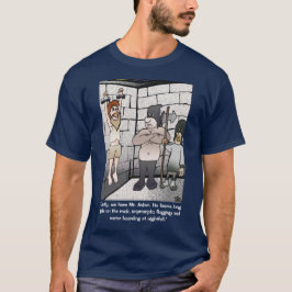 Camiseta azul de los hombres contra la tortura