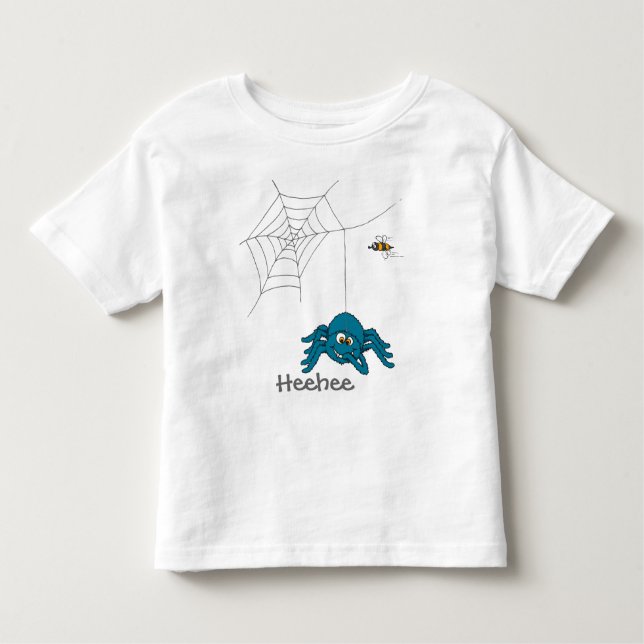 Camiseta azul de los niños de la araña y de la (Anverso)