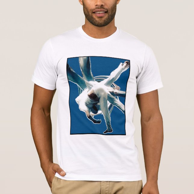 Camiseta azul de los sem mao del au (Anverso)