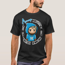 Camiseta azul de luz de acwop