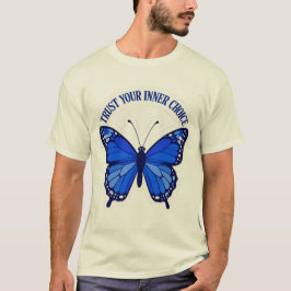 Camiseta azul de mariposa de Confía en tu elección