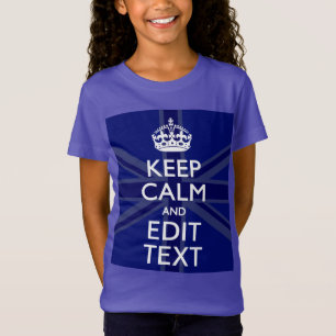 Camiseta Azul de medianoche mantener la calma y tu conector