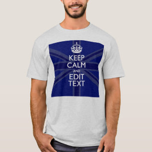 Camiseta Azul de medianoche mantener la calma y tu gato de 