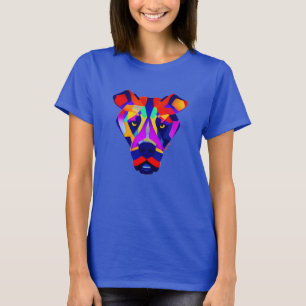 camiseta azul de mujeres de perro de Alexander