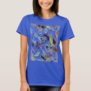 Camiseta Azul de pintura abstracta de Kandinsky