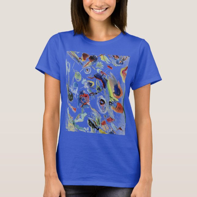 Camiseta Azul de pintura abstracta de Kandinsky (Anverso)