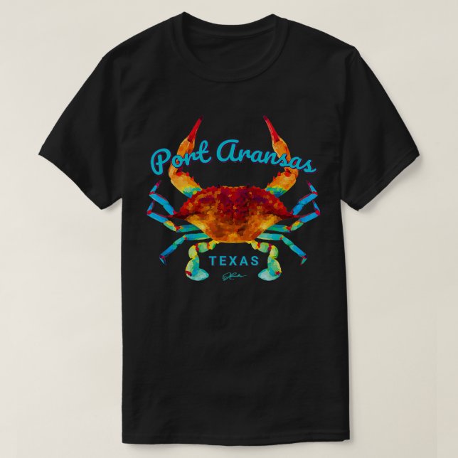 Camiseta Azul de Port Aransas (Diseño del anverso)