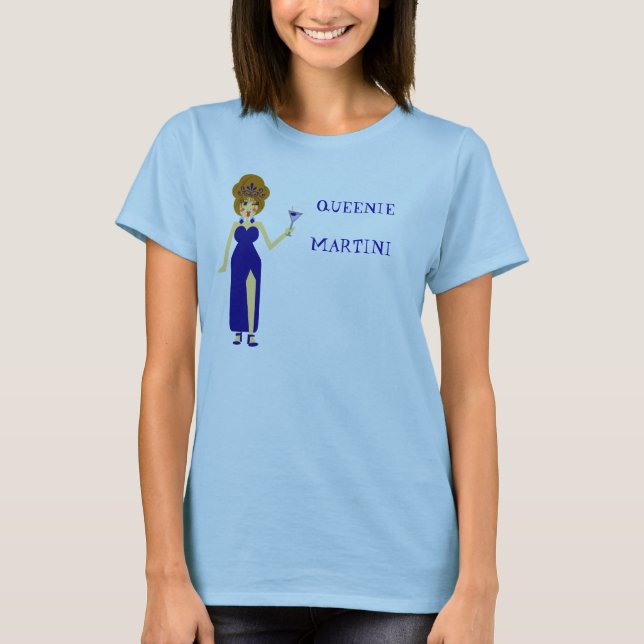 Camiseta azul de Queenie Martini (Anverso)