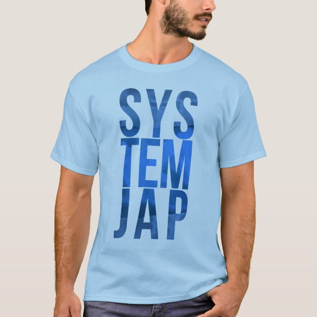 Camiseta ¡Azul de Systemjap! (Anverso)